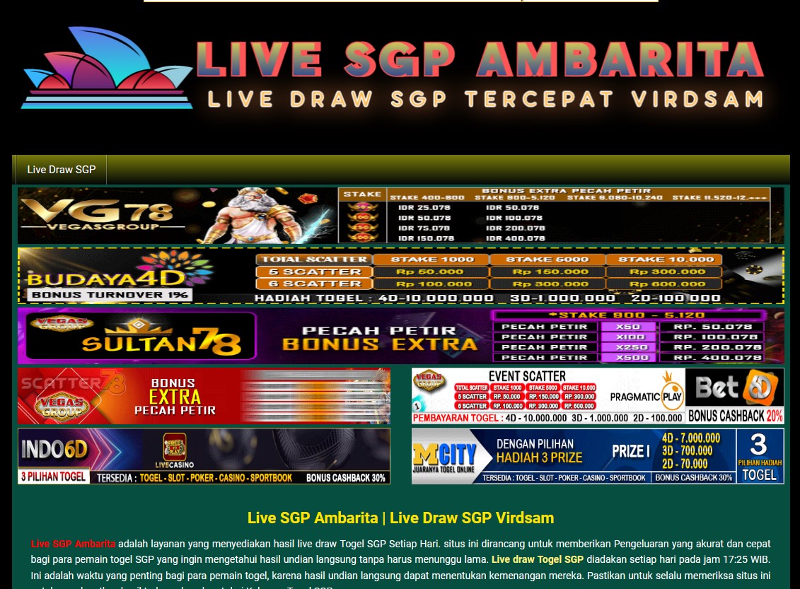 Live SGP ambarita