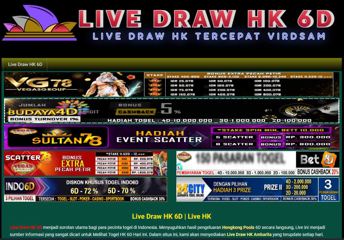 Live Draw HK 6D