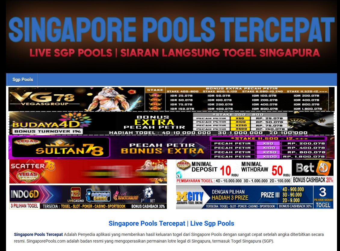 Singaporepools Tercepat