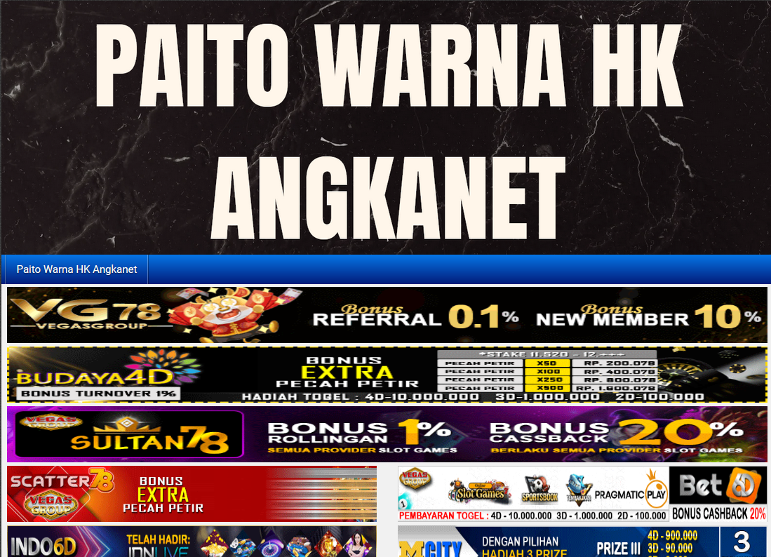 Paito Warna HK Angkanet