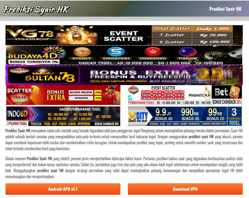 Prediksi Syair HK