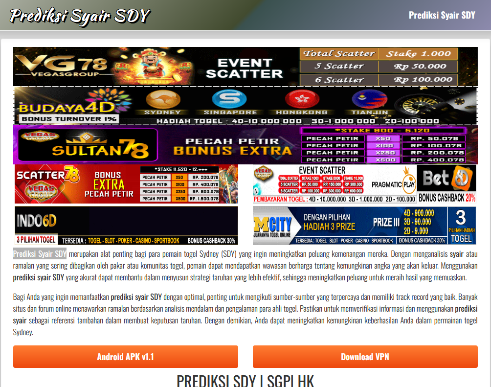 Prediksi Syair Sydney